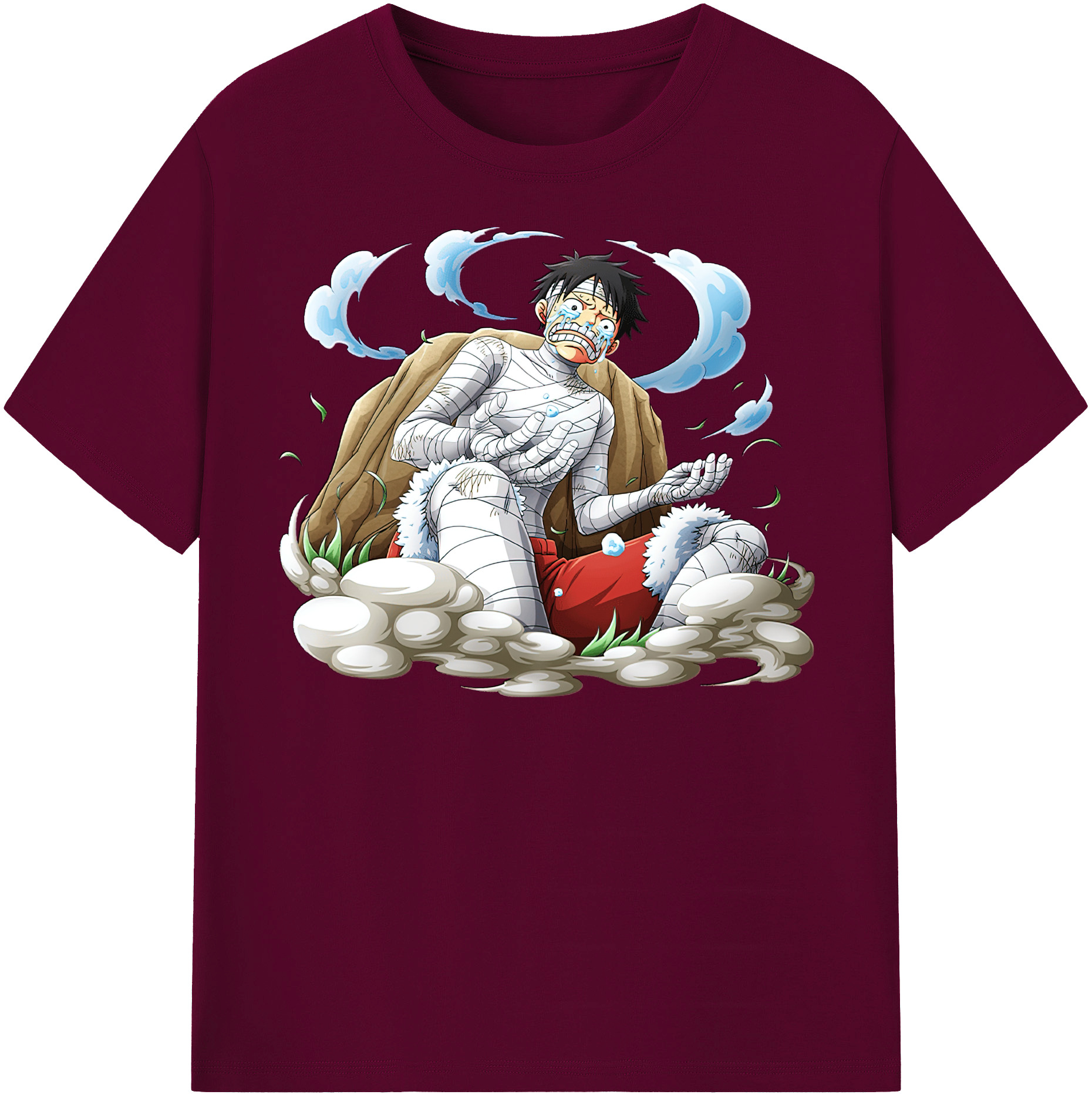ワンピース モンキー・D・ルフィ ONE PIECE Monkey D. Luffy レディースカジュアルプリントTシャツ（綿100％）